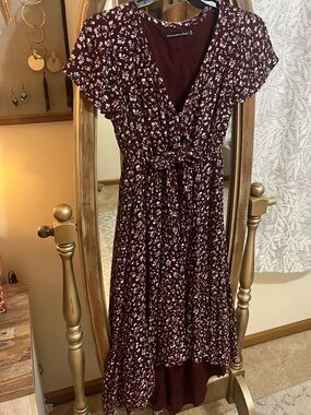 Abercrombie & Fitch Wine Floral Dress